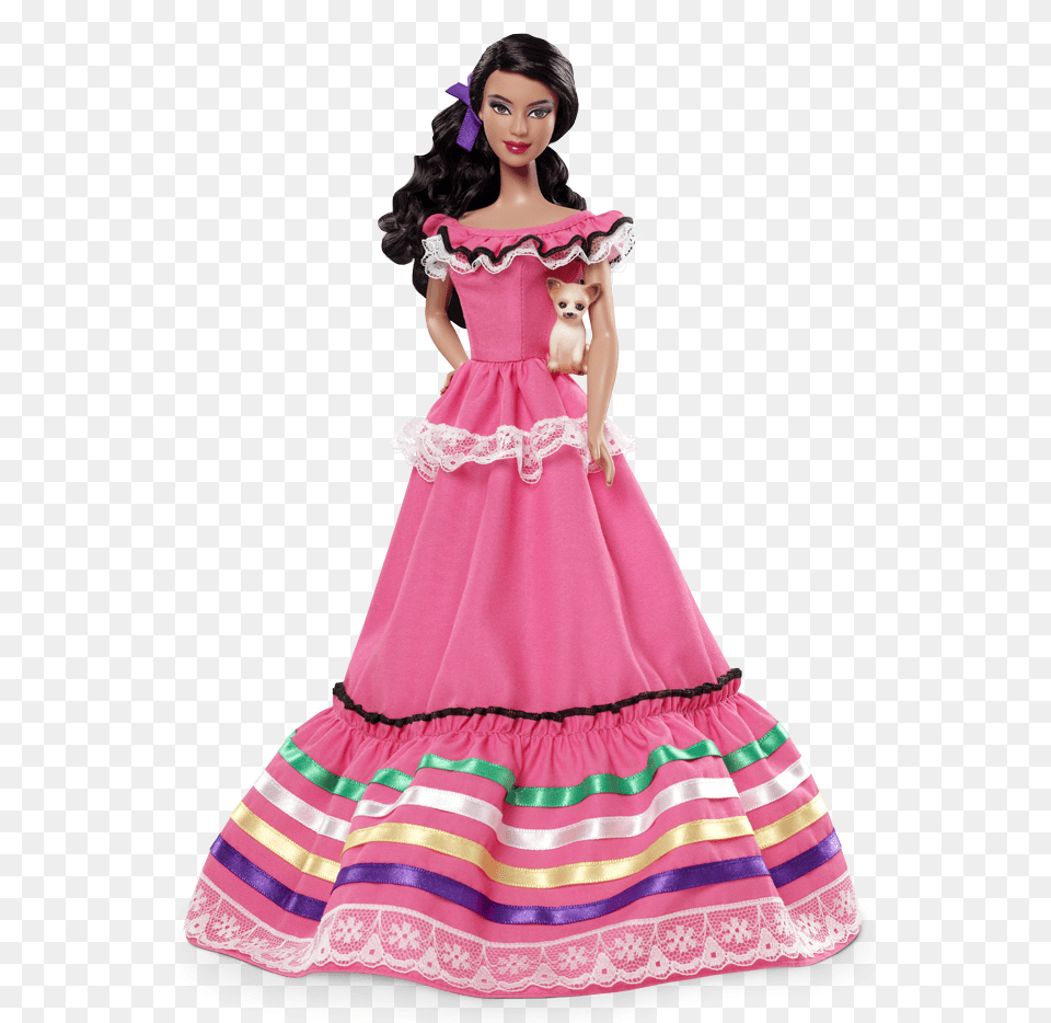 Toy Or Trouble Mexico Barbie Has Passport Chihuahua Ncpr News, Doll, Figurine, Clothing, Dress Png