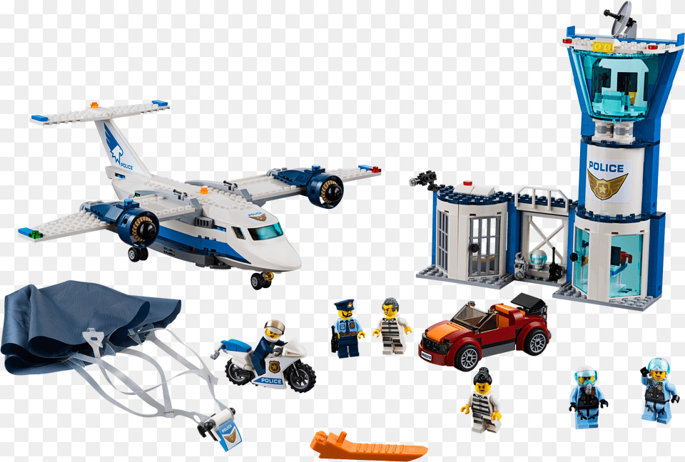 Toy Plane Lego Sky Police Sets, Aircraft, Airplane, Transportation, Vehicle Free Png