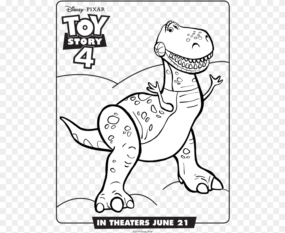 Toy Story 4 Dinosaur Toy Story 4 Bo Peep Coloring Page, Baby, Person, Advertisement, Poster Free Png Download