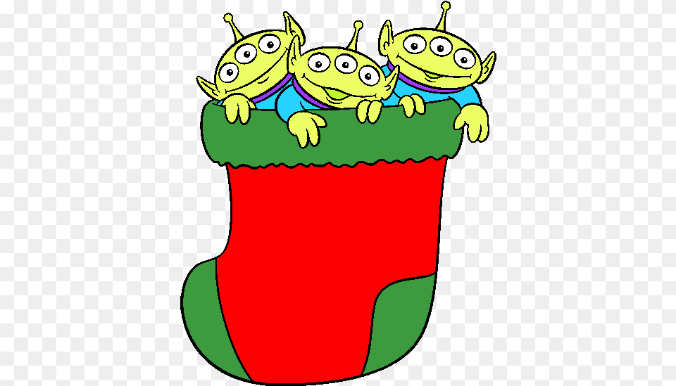 Toy Story Aliens Clipart Toy Story Clipart Christmas, Stocking, Hosiery, Festival, Clothing Png Image