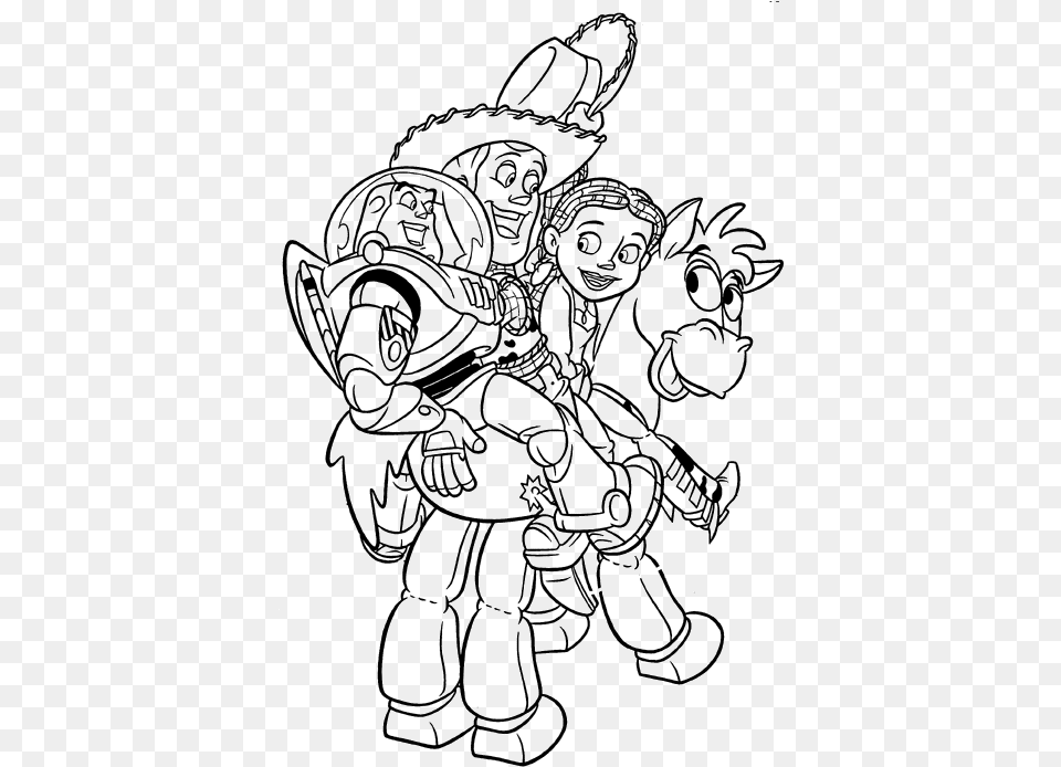 Toy Story Coloring, Art, Drawing, Doodle, Face Free Png Download