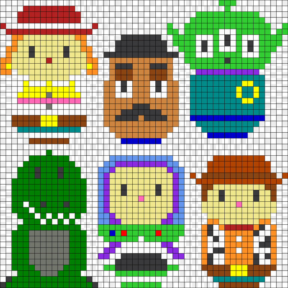 Toy Story Perler Bead Pattern Bead Sprite Hama Beads Toy Story, Art, Graphics Png