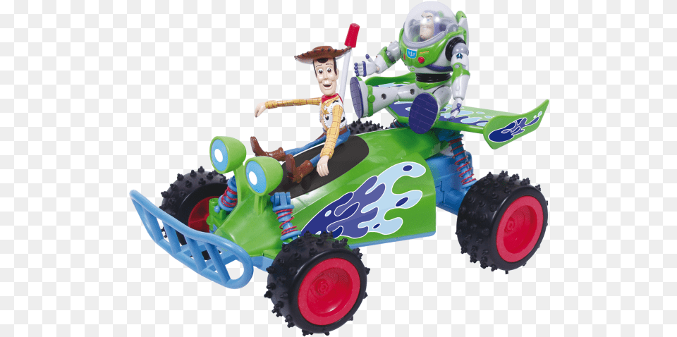 Toy Story Rc Car Buzz Amp Woody Coche Teledirigido Toy Story, Kart, Vehicle, Transportation, Person Free Png