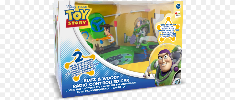 Toy Story Rc Car Buzz Woody Toy Story Rc Remote Control Car, Baby, Person, Child, Female Png Image