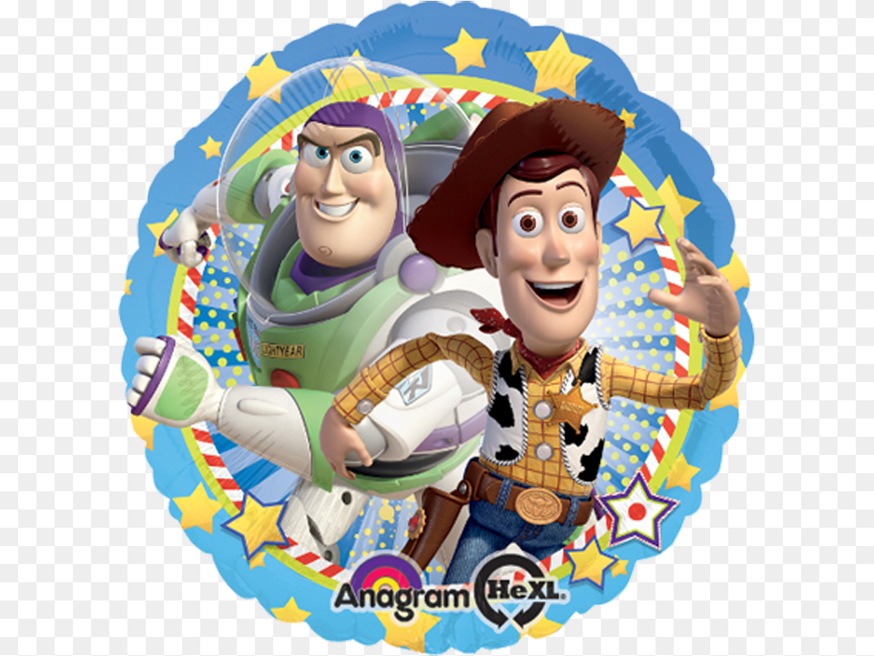 Toy Story Woody Amp Buzz Foil Balloon, Face, Head, Person, Baby Png