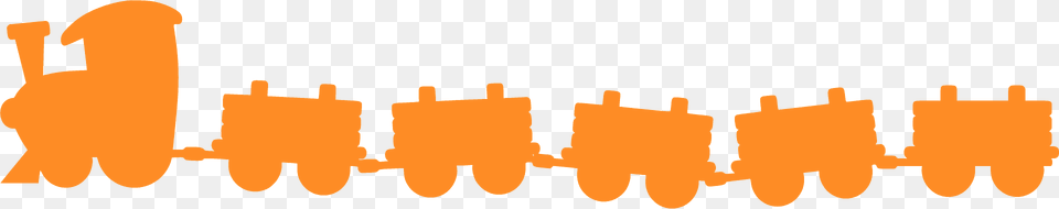 Toy Train Engine And Five Traincars Silhouette Free Transparent Png