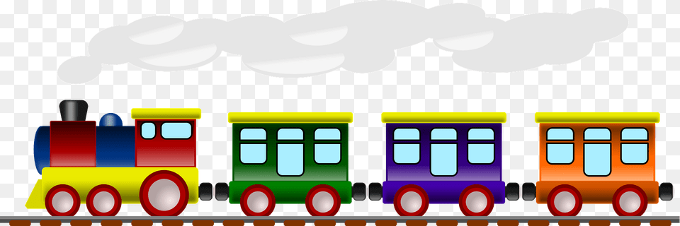 Toy Train Engine And Train Cars Clipart, Bus, Transportation, Vehicle, Railway Png Image