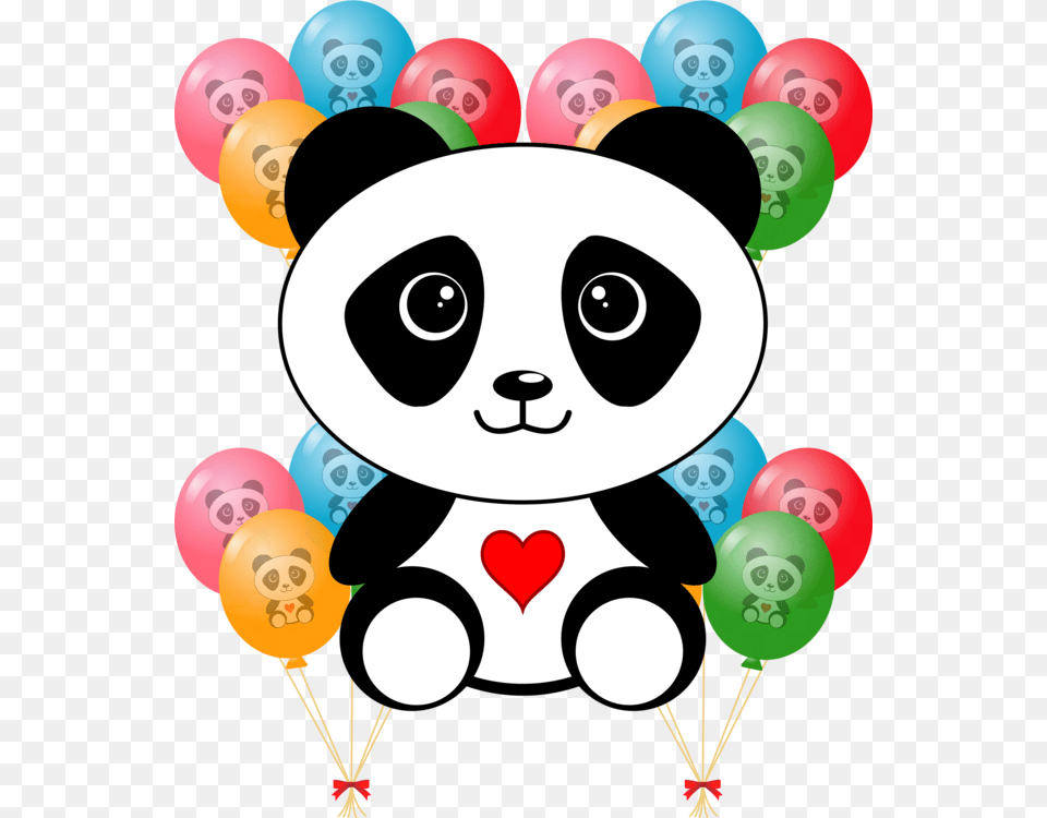 Toyfoodballoon Clip Art Panda Bear, Balloon, Tape, Nature, Outdoors Free Png
