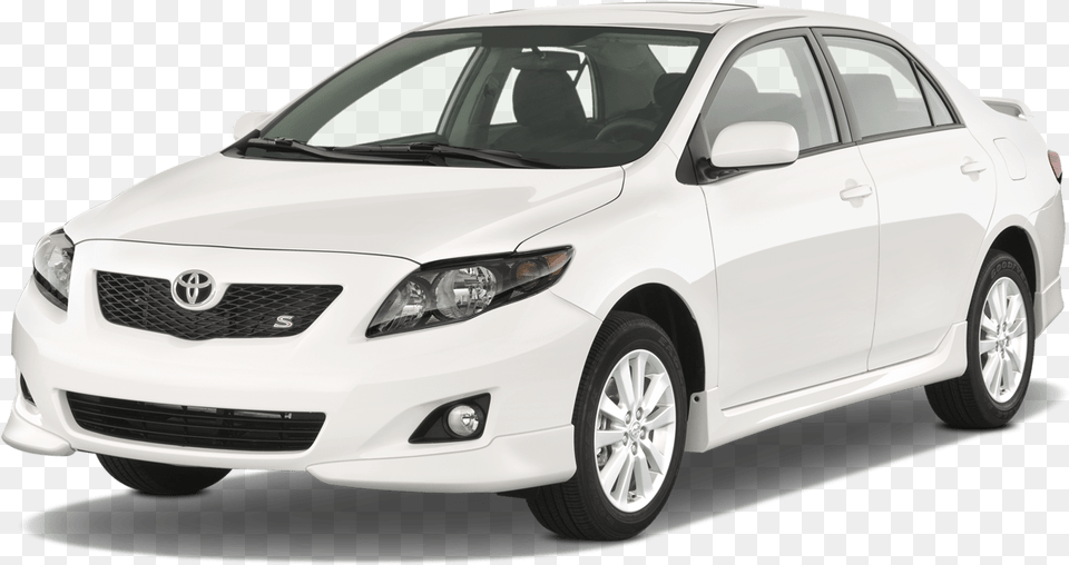 Toyota Corolla 2009 White, Car, Sedan, Transportation, Vehicle Png Image
