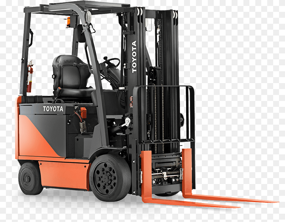 Toyota Electric Forklift, Machine, Wheel, Bulldozer Png Image