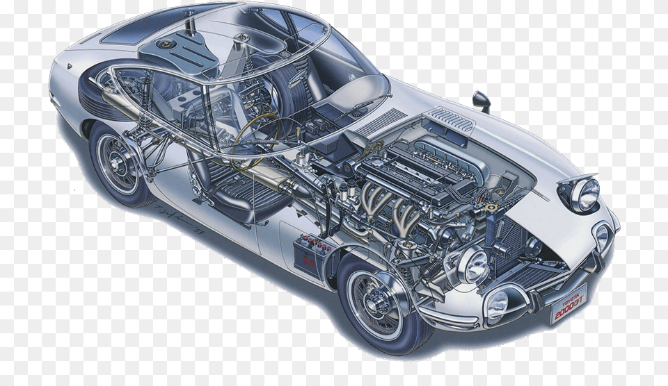 Toyota Gt 2000 Motor, Engine, Machine, Car, Transportation Png Image