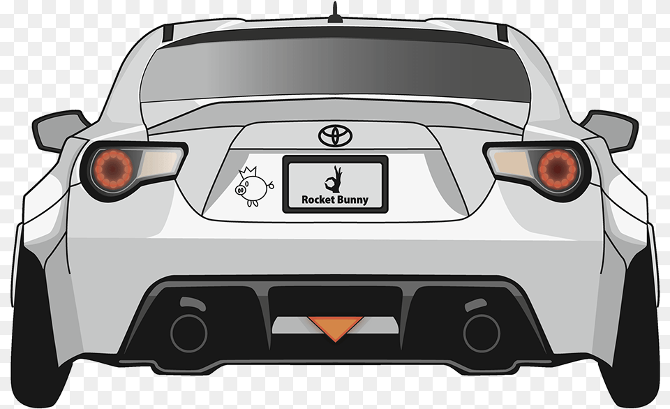 Toyota Gt 86 Rocket Bunny Illustration Toyota 86 Cartoon, Car, Coupe, License Plate, Sports Car Png