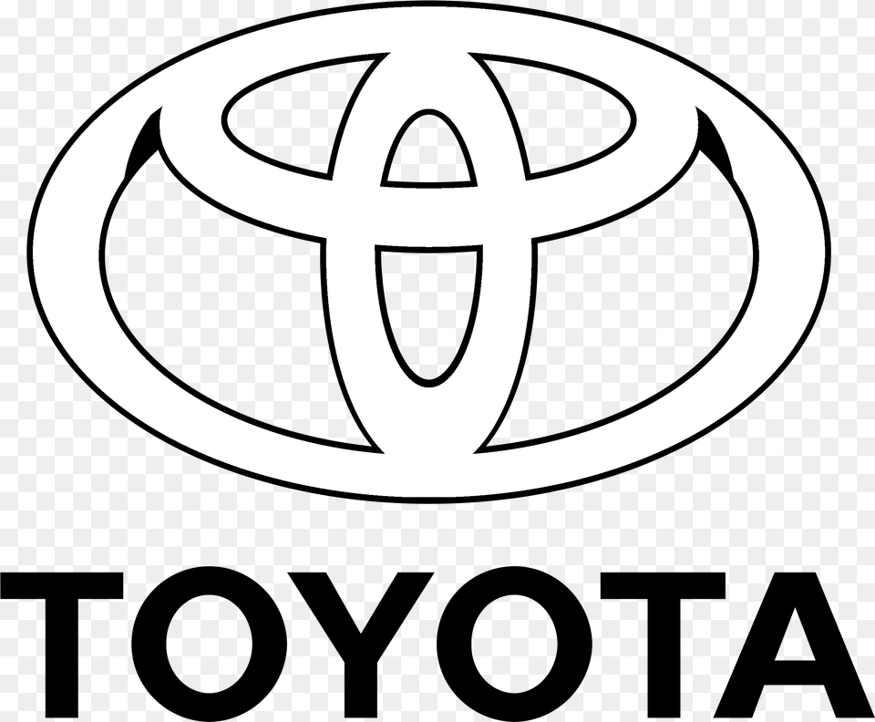 Toyota Logo Black And White Toyota Logo White, Symbol, Astronomy, Moon, Nature Free Png Download