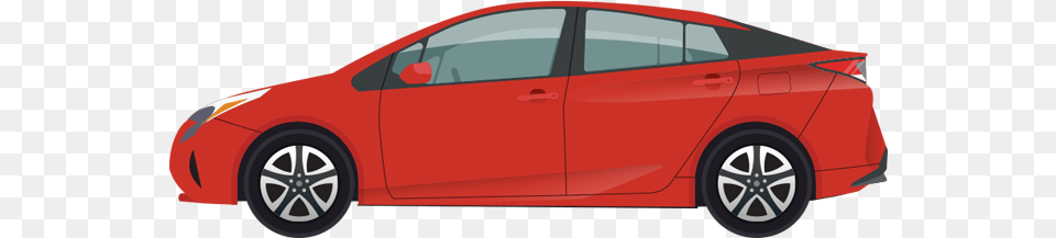 Toyota Prius Cartoon Hatchback, Alloy Wheel, Vehicle, Transportation, Tire Free Png
