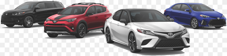 Toyota Suvs And 2 Toyota Cars Toyota Fleet Of Cars, Car, Vehicle, Sedan, Transportation Free Transparent Png