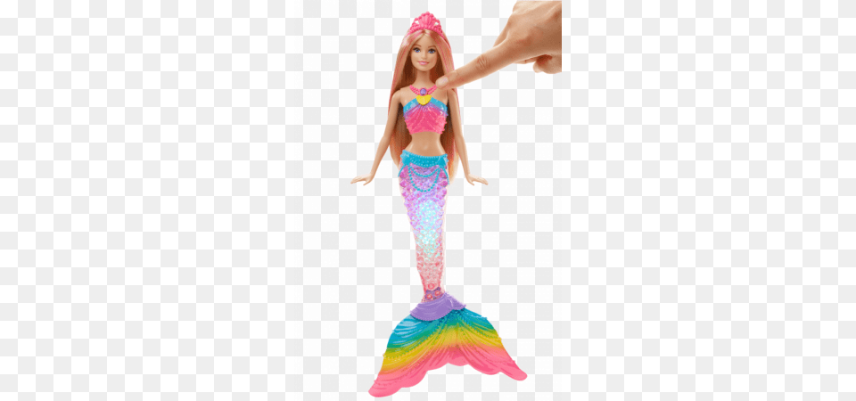 Toys Barbie Barbie Rainbow Light Mermaid, Toy, Figurine, Doll, Female Png Image