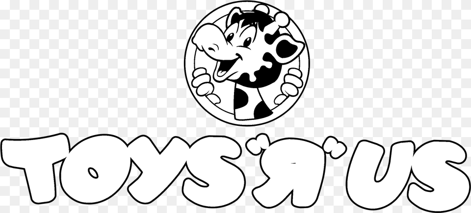 Toys R Us Logo Black And White, Stencil, Face, Head, Person Png Image