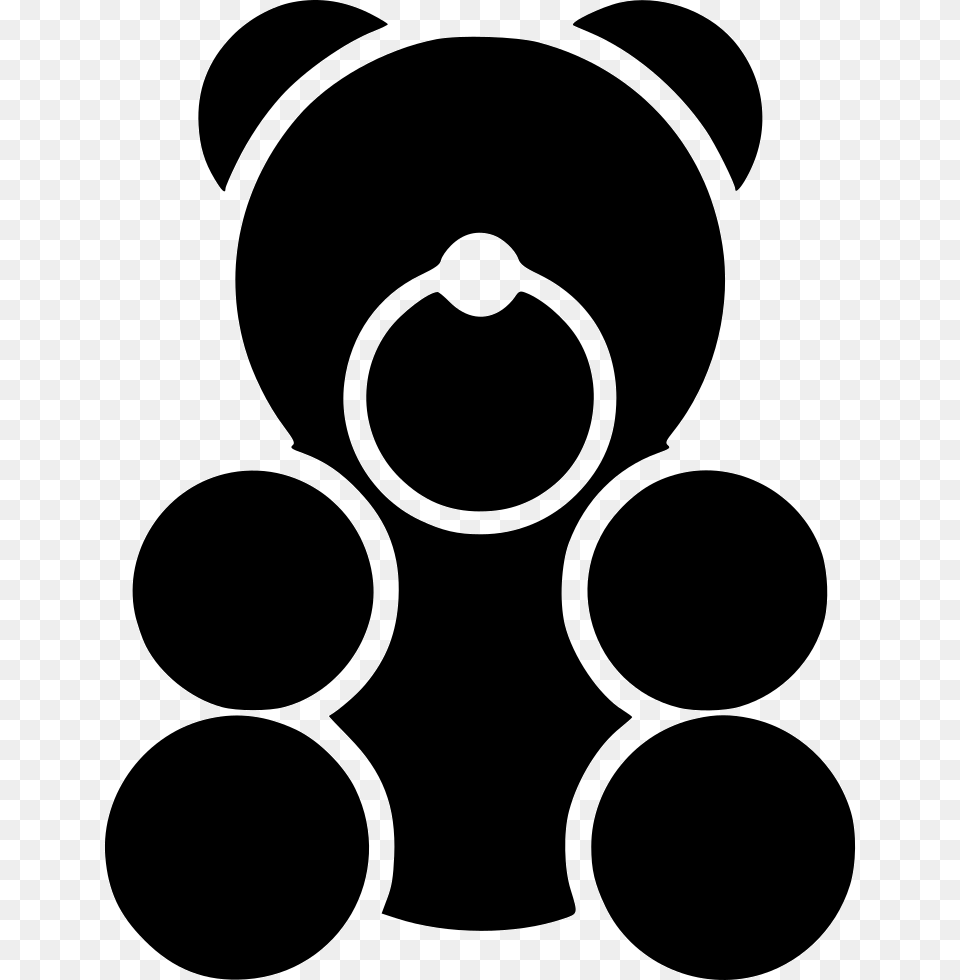 Toys Teddy Bear Doll Toys Icon, Silhouette, Stencil, Ammunition, Grenade Free Png Download