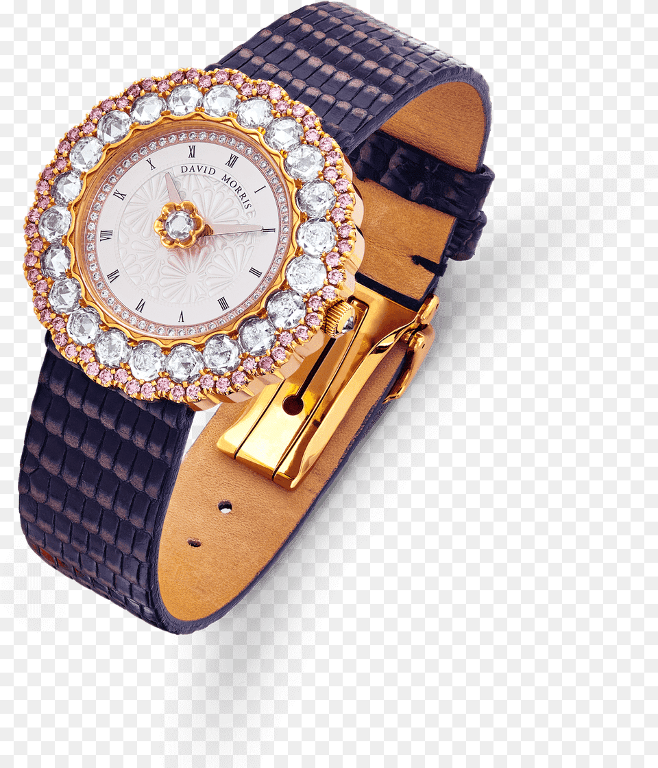Tp 12 001 01 F2 Rose Gold Pink Diamond Timepiece Analog Watch, Arm, Body Part, Person, Wristwatch Png