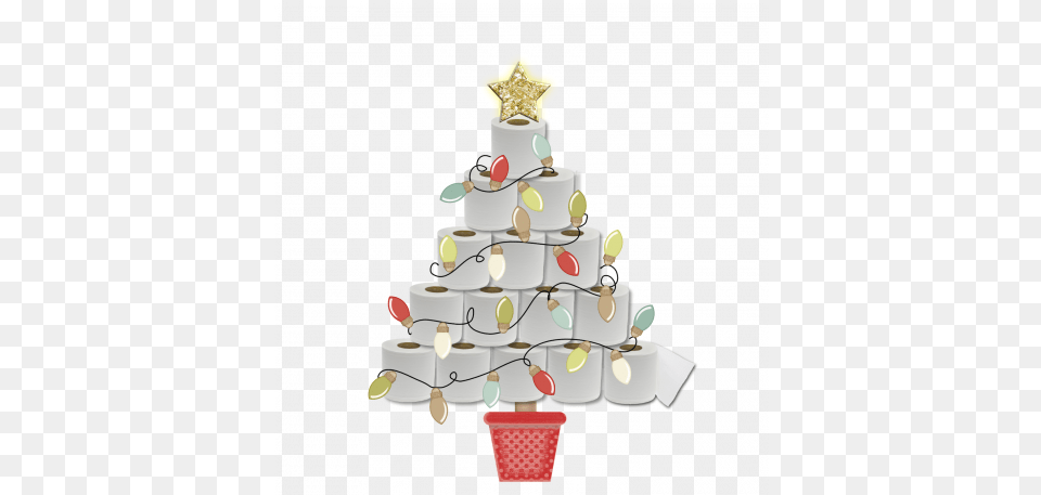 Tp Christmas Tree 2020 Graphic By Beckey Barton Pixel Christmas Tree Made Of Toilet Rolls, Cake, Dessert, Food, Cream Png