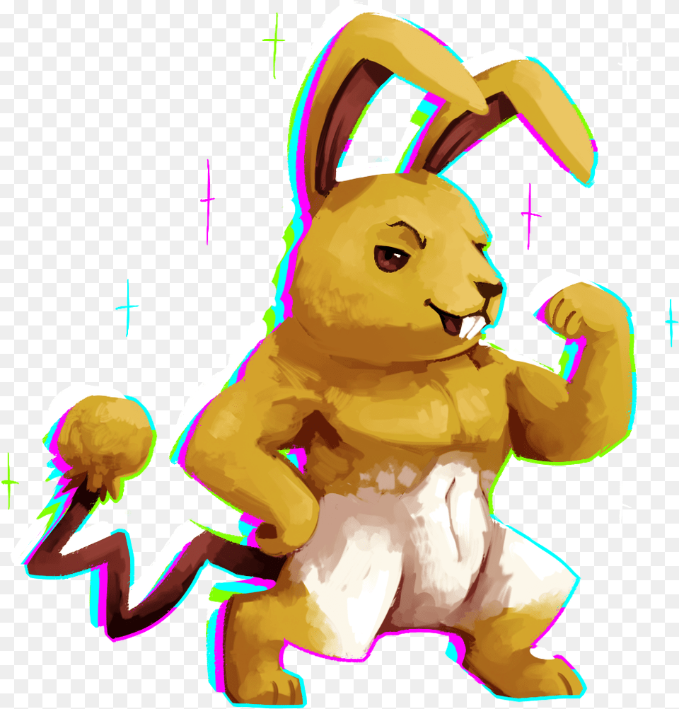 Tpp Prismtfw You Get So Stronk That The Sheer Gleam Painting, Animal, Mammal, Rabbit, Baby Png