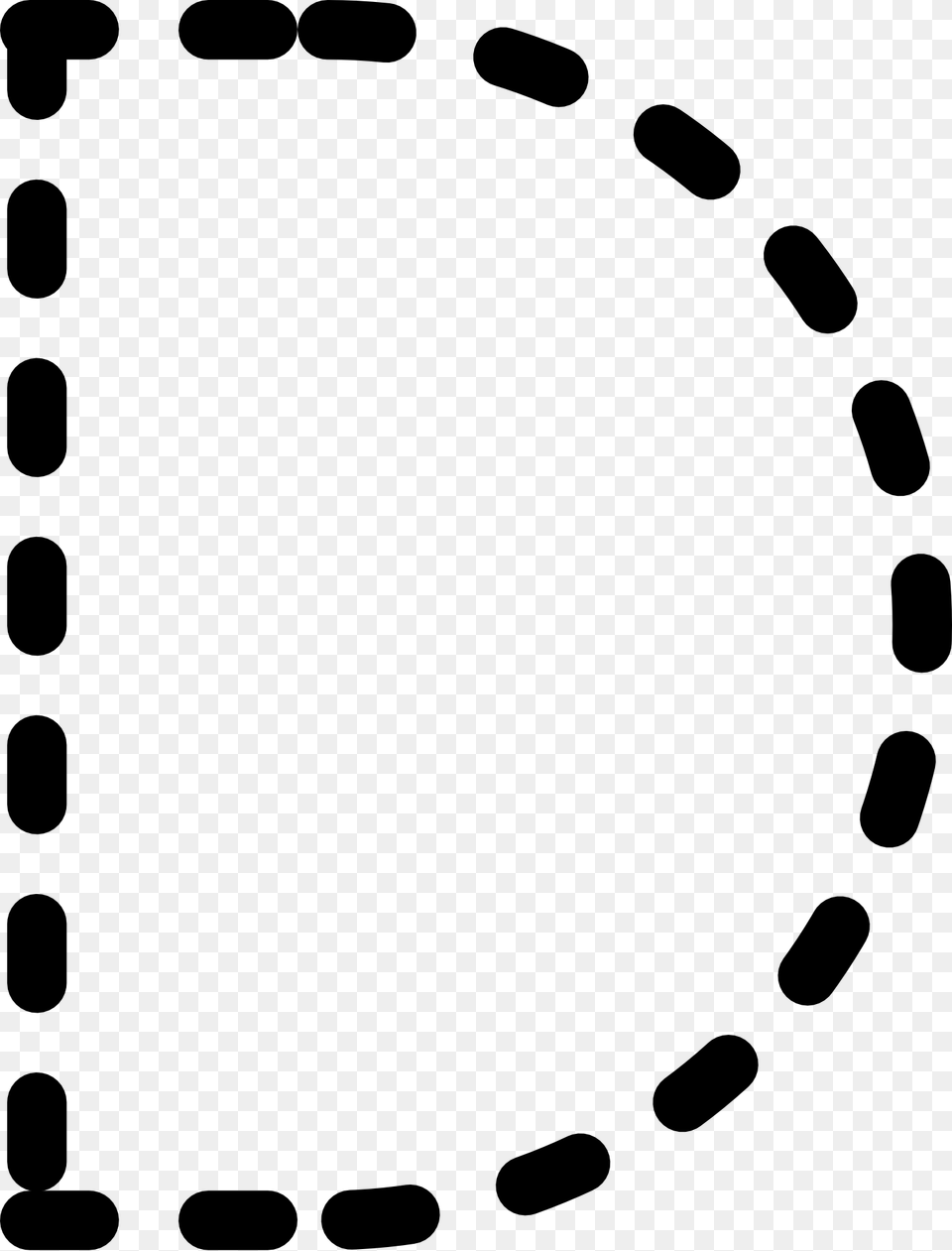 Trace Letter D, Stencil, Oval Png