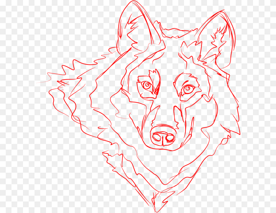 Traced A Wolf Pic For Lineart, Person, Art, Accessories, Face Free Png Download