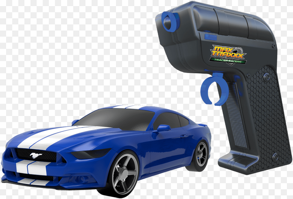 Tracer Racers Rc Blue Mustang Amp Controller, Car, Weapon, Vehicle, Firearm Free Png