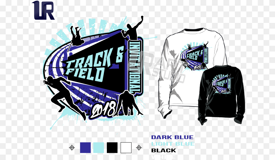 Track Amp Field Invitational Tshirt Vector Design Separated Vector Logo Design T Shirt, T-shirt, Sleeve, Long Sleeve, Clothing Free Transparent Png