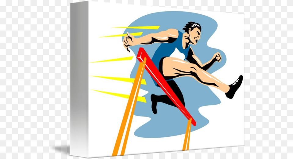 Track And Field Athlete Jumping Hurdle Jumping Hurdles, Person, Sport, Track And Field, Face Png