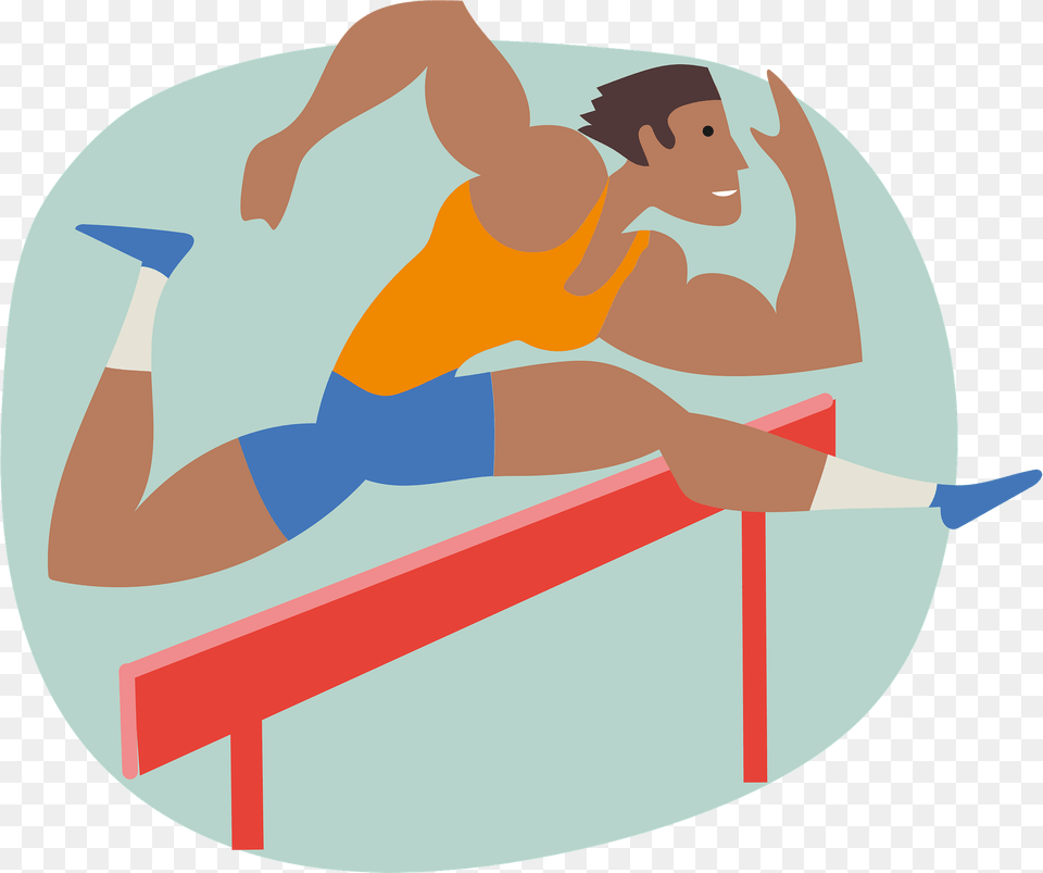 Track And Field Clipart, Hurdle, Person, Sport, Track And Field Free Png Download