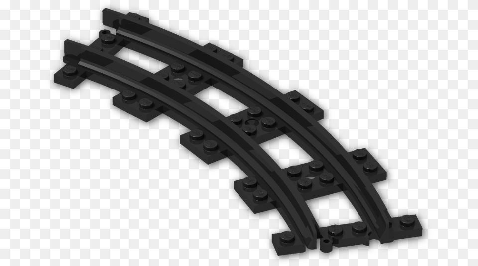 Track Black Lego Train Track, Railway, Transportation Free Png Download