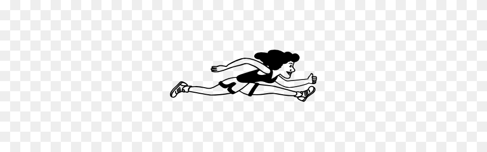 Track Field Girl Running Sticker, Stencil, Dancing, Person, Leisure Activities Free Transparent Png