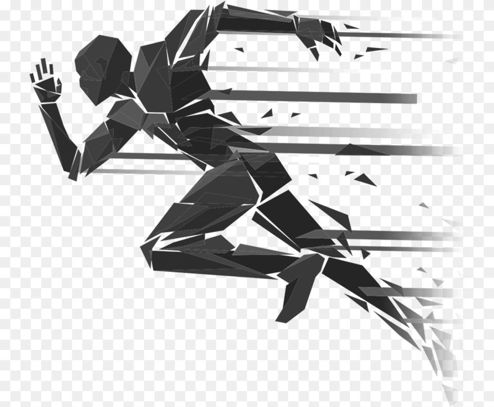 Track Runner Finish Line Silhouette Athlete, Art Free Png