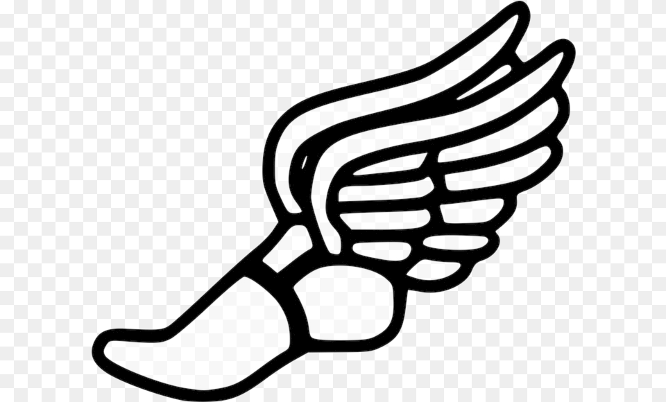 Track Shoe Running Shoes Art With Wings Track And Field Winged Foot, Sport, Skating, Rink, Ice Hockey Stick Free Png