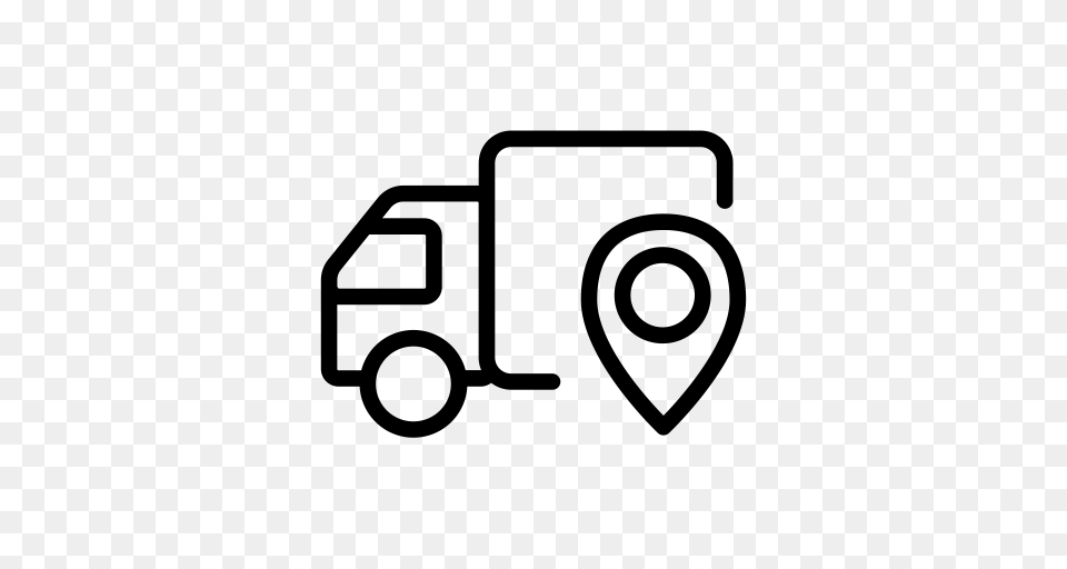 Tracking Gps Tracking Product Location Icon With And Vector, Gray Free Png Download