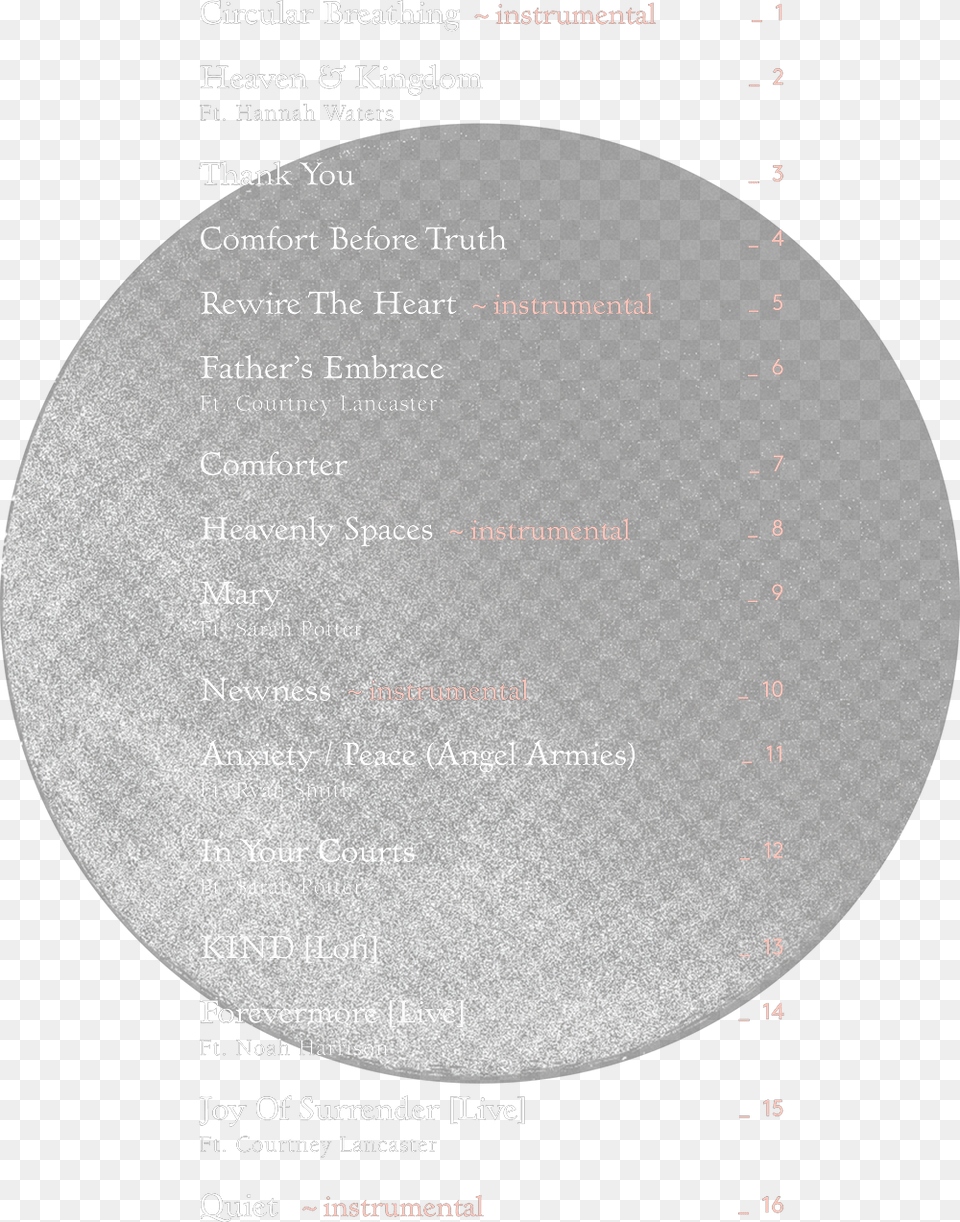 Tracklist Circle, Nature, Night, Outdoors, Text Free Png