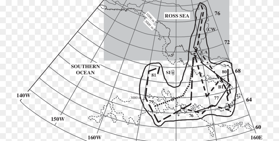 Tracks Of The Juvenile Emperor Penguins Released From Line Art, Chart, Plot, Outdoors, Nature Free Png Download