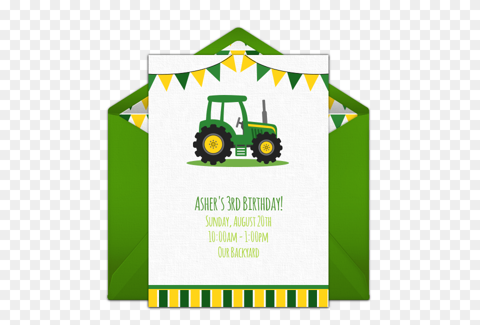Tractor Banner Invitations In Boy Birthday Ideas, Advertisement, Poster, Outdoors, Nature Png