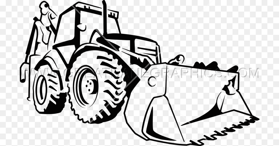 Tractor Bulldozer Drawing Bulldozer Clipart Black And White, Machine, Person, Face, Head Png Image