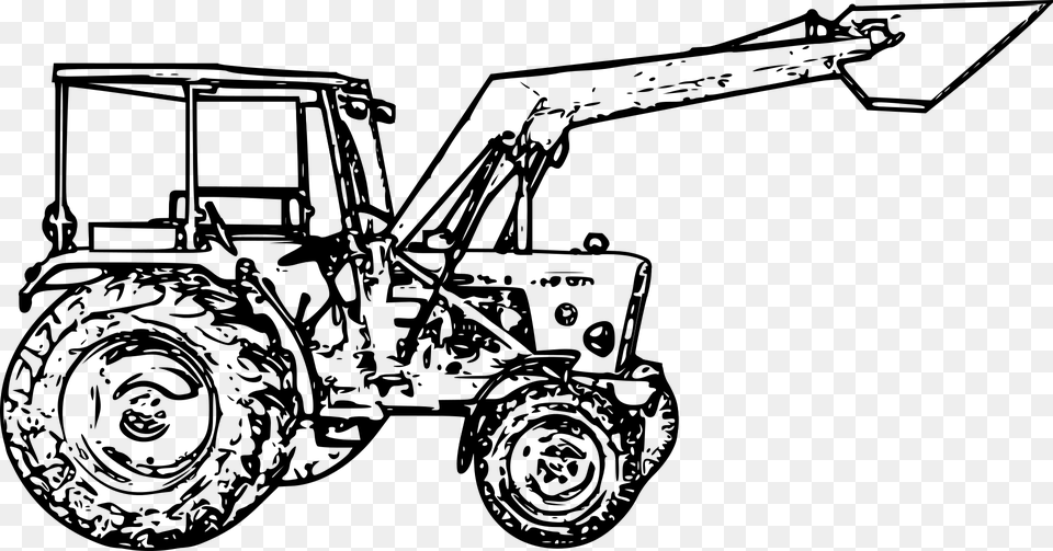 Tractor Clip Art Tractor Clipart Black And White, Gray Free Png Download
