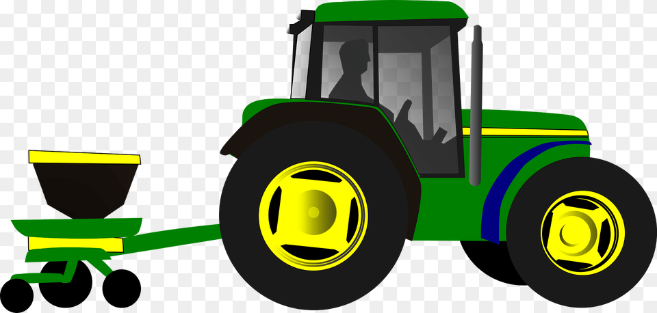 Tractor Clipart, Grass, Plant, Transportation, Vehicle Png