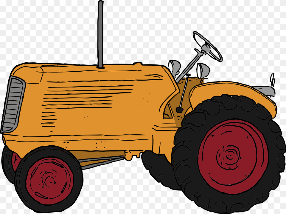 Tractor Clipart, Transportation, Vehicle, Bulldozer, Machine Png