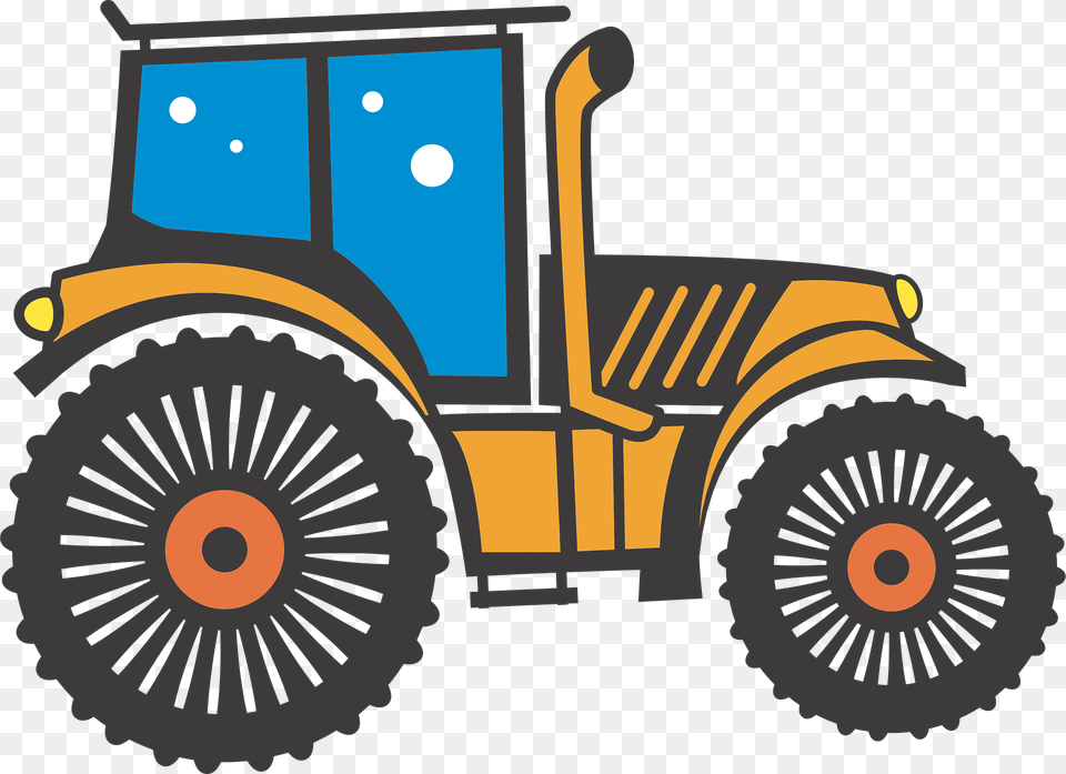 Tractor Clipart, Machine, Wheel, Transportation, Vehicle Png Image