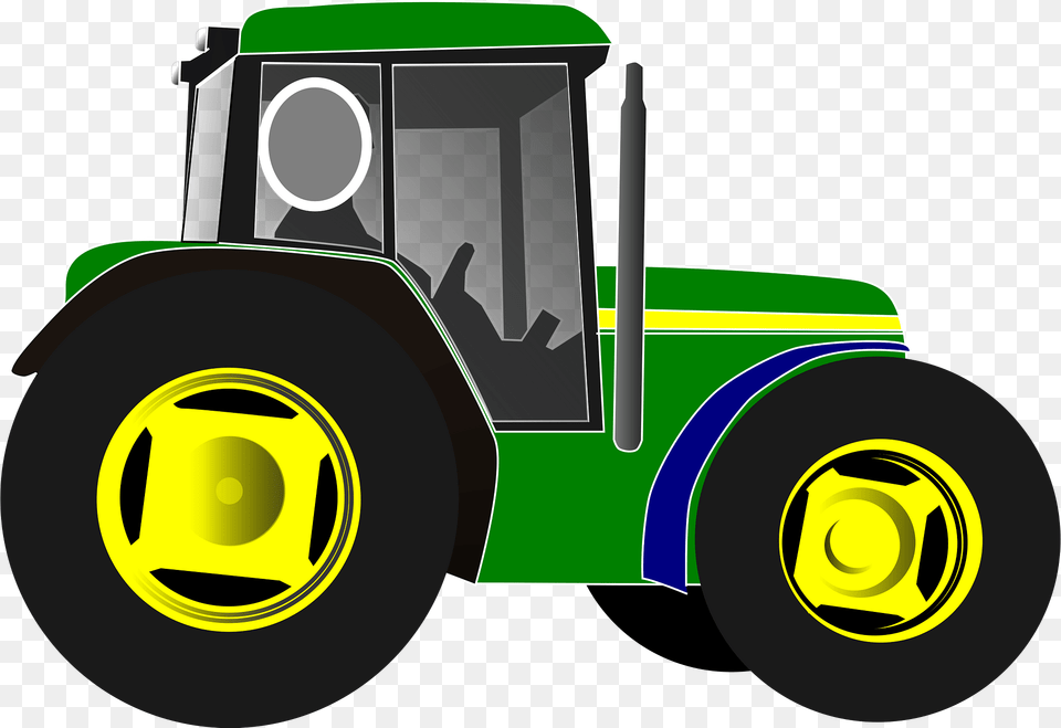 Tractor Clipart, Vehicle, Transportation, Wheel, Machine Png