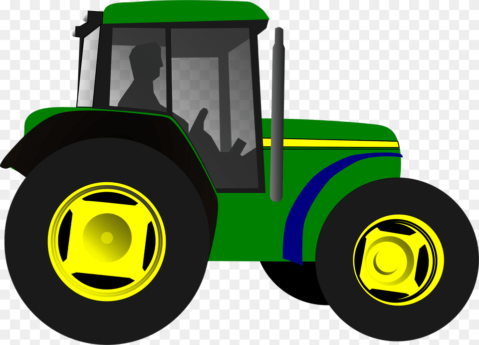Tractor Clipart, Transportation, Vehicle, Bulldozer, Machine Png Image
