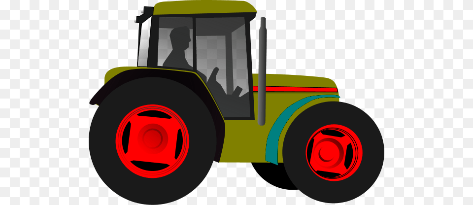 Tractor Clipart Little Green, Machine, Wheel, Transportation, Vehicle Free Png