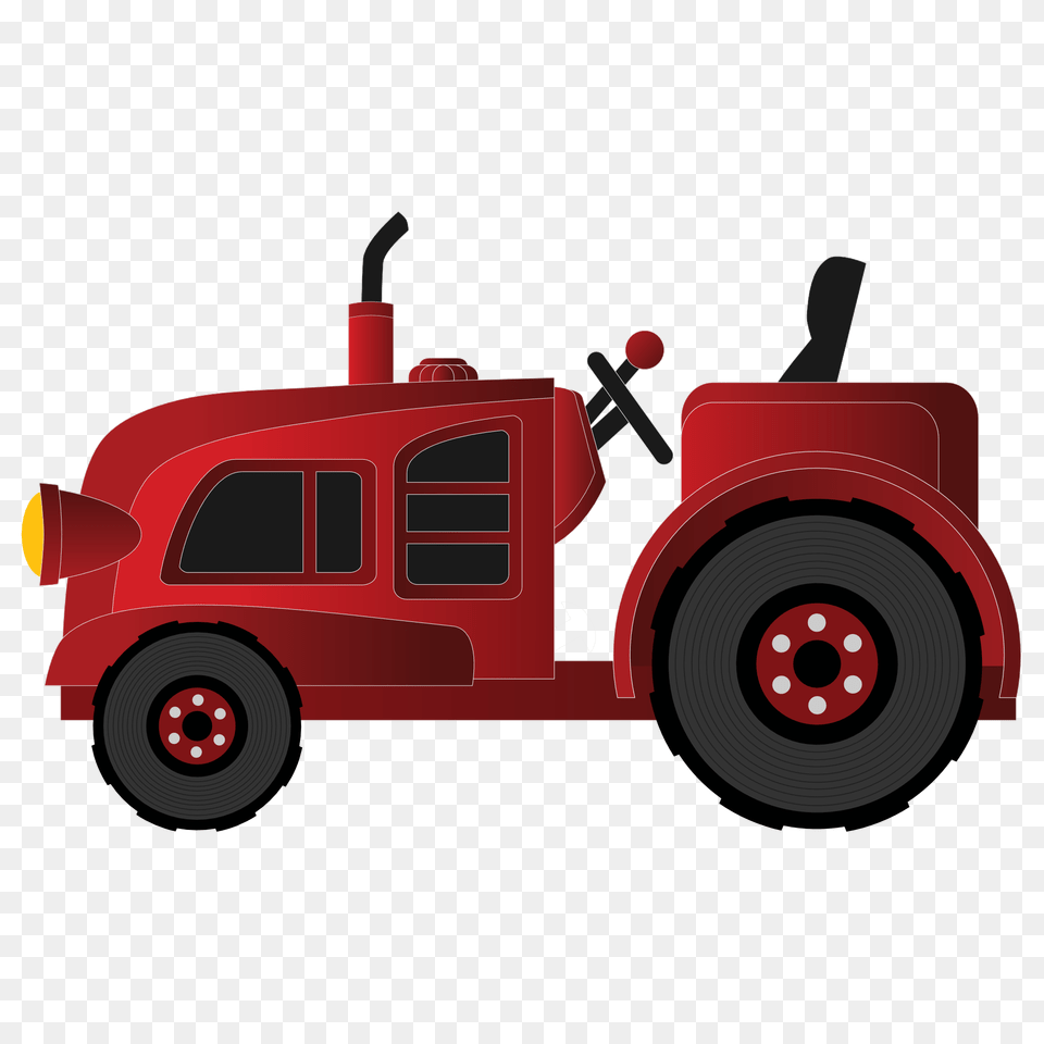 Tractor Clipart Little Red, Transportation, Vehicle, Truck, Bulldozer Png Image