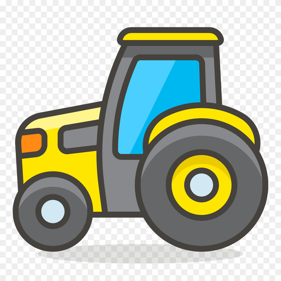 Tractor Emoji Clipart, Bulldozer, Machine, Transportation, Vehicle Png