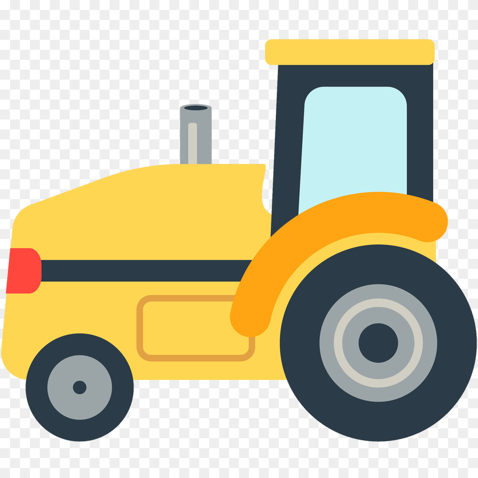Tractor Emoji Clipart, Bulldozer, Machine, Grass, Plant Png